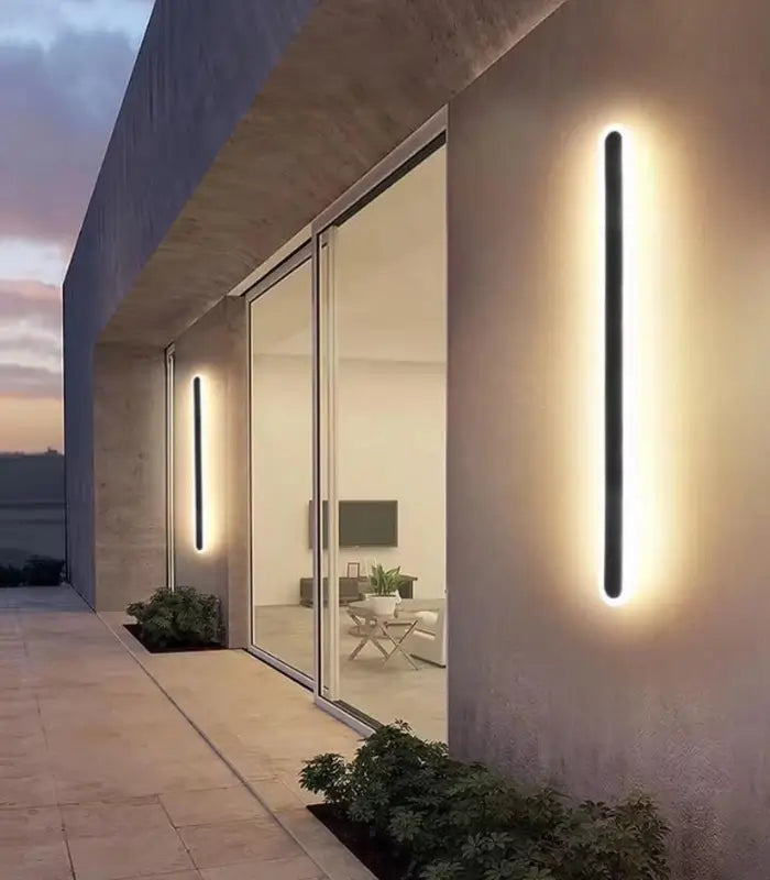 Atanur Ovlap 100 cm 24W Led Çift Yönlü Oval Duvar Aplik IP65 Beyaz 3000K - Sarı Işık ürün görseli