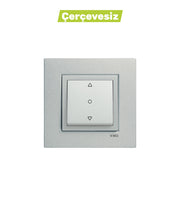 N/T Gümüş Tek Düğmeli Jaluzi Mekanizma + Düğme