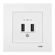 K/M Beyaz USB Şarj Prizi 5V - 2A