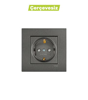 N/T Füme Topraklı Priz Ç.K Mekanizma+Düğme
