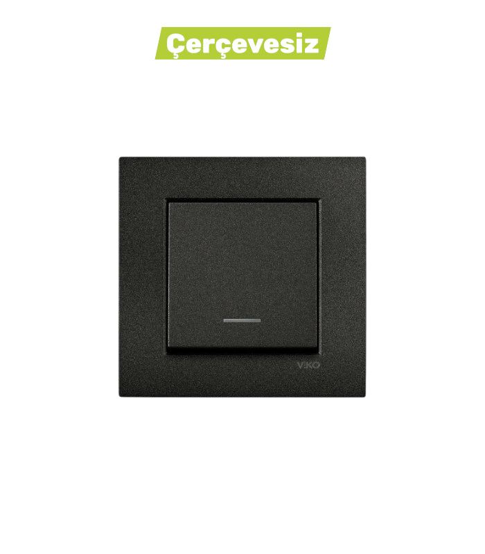 Novella Siyah Işıklı Anahtar