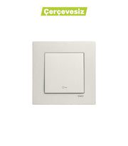 N/T Metalik Beyaz Light Mekanizma + Düğme