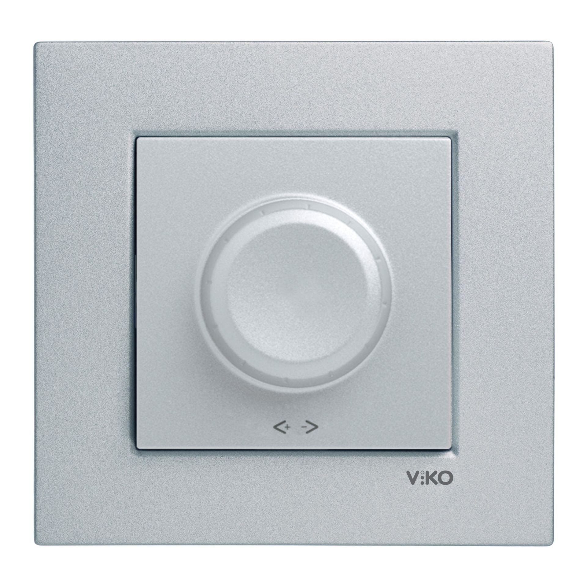 N/T Gümüş Rotatif Dimmer 40-600w Mekanizma + Düğme
