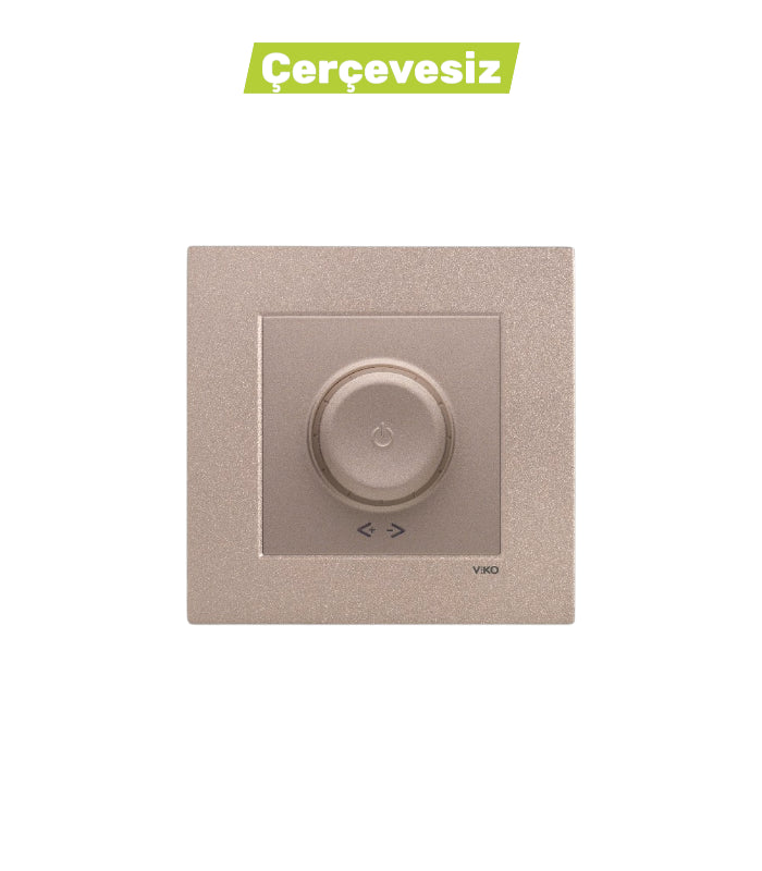 N/T Antrasit Rotatif Dimmer 40-600w Mekanizma + Düğme