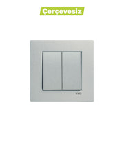 N/T Gümüş Komütatör Mekanizma + Düğme