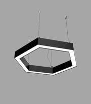 Atanur Altıgen Dekoratif Çap 60 Kenar 30 cm Linear Armatür Beyaz 3000K - Sarı Işık Sıva Üstü ürün görseli