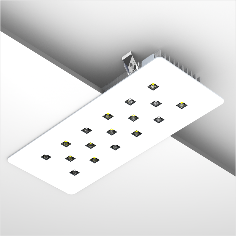 KD23 Dikdörtgen Kuyumcu Armatürü 150X360X55H MM / 110X310 MM 25W - GZ8505-KD23