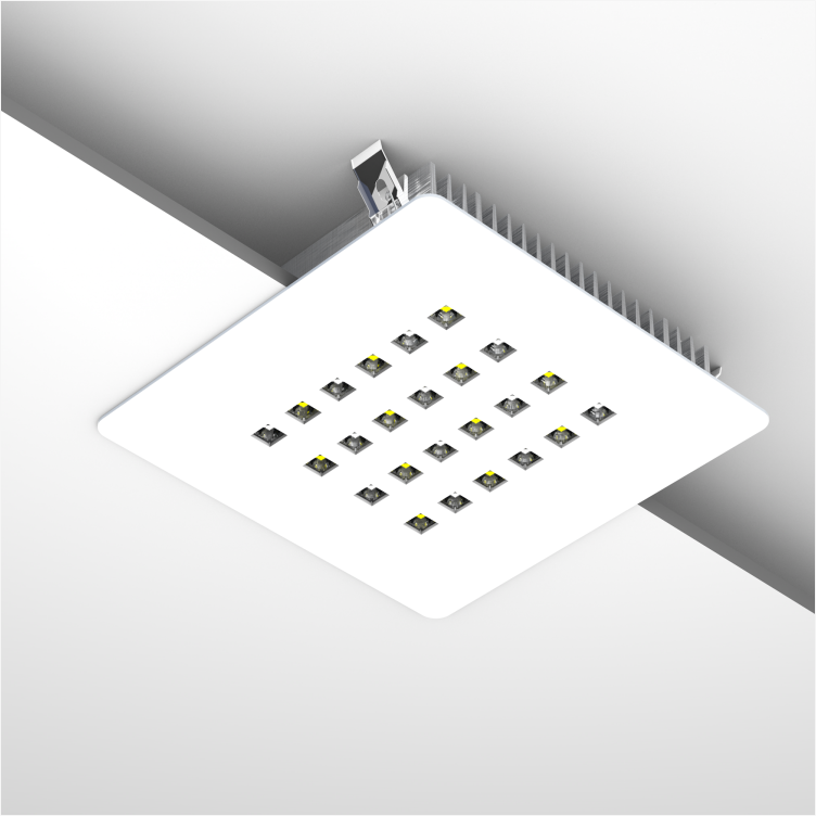 KK14 Kare Kuyumcu Armatürü 240X240X55H MM / 180X150 MM 36W - GZ8505-KK14