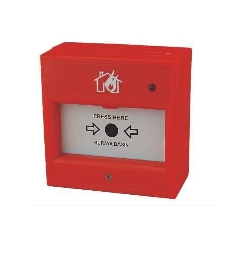 YANGIN İHBAR BUTONU KARE 220V