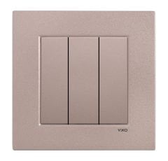 N/T BRONZ 3LÜ ANAHTAR MEKANİZMA+DÜĞME